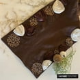 thumbnail image 3 of Decorative Table Runner Chocolate Brown, Ivory, Wine, 14 inch wide x 72 inch long Silk Chocolate Ivory Satin Ribbon Flower With Sequins Embroidered - Satin Ribbon, 3 of 9