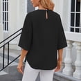 thumbnail image 5 of kamemi Oversized Tshirts for Women V Neck T Shirts for Women Floral Summer Tops Short Sleeve Shirts Casual Tunic Tops(Black,M), 5 of 5