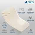 OYS Talalay Natural Latex Pillows for Sleeping Neck Pain Relief with Organic Removable Tencel