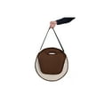 thumbnail image 3 of Loungie Quickchair Mesh Floor Chair Foldable with Strap Lightweight, Beige/ Brown, 3 of 9