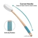 thumbnail image 3 of Lotion Applicator for Back, Feet, 4 Replaceable Pads, 1 Long Handle, Back Lotion Applicator for Seniors, Women, 3 of 5