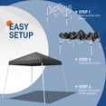 thumbnail image 5 of Hassch 6x6 ft Canopy Tent, Outdoor Tent Canopy Foldable Portable Canopies for Camping, Patio, Easy Up Gazebo Canopy with Carry Bag Slant Legs, Dark Gray, 5 of 9