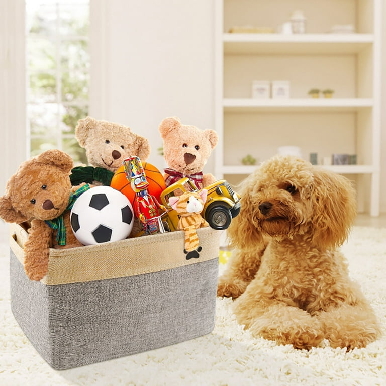 Clearance! Pet Dog Cat Toy Storage Basket Foldable Linen Storage