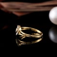 thumbnail image 2 of Jewelerix 14K Yellow Gold Plated Heart Cut Diamond Accent Ring for Women – Double Heart Design Wedding Promise Ring, 2 of 4