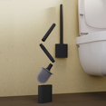 thumbnail image 5 of Black Silicone Toilet Brush with Long Handle Flexible Cleaner MINI Bathroom Brush Quick Drying Holder Bathroom Accessories, 5 of 8