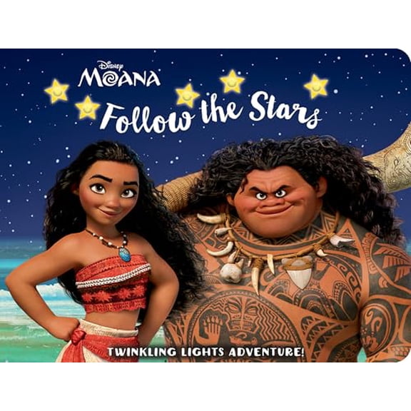 Pre-Owned Disney Moana - Follow the Stars - Twinkling Lights Adventure! - PI Kids, 9781503758827, 1503758826, Paperback,