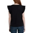 thumbnail image 4 of Ecothreads Women's 2-pack Flutter Sleeve Soft Organic Cotton Tee Top-Black / XXL, 4 of 5