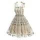 thumbnail image 2 of Vestido Corto de Verano, Malla de Manga Corta Bordado Pastel Retro para el Desgaste Casual, Fiesta Y Primavera, 2 of 9