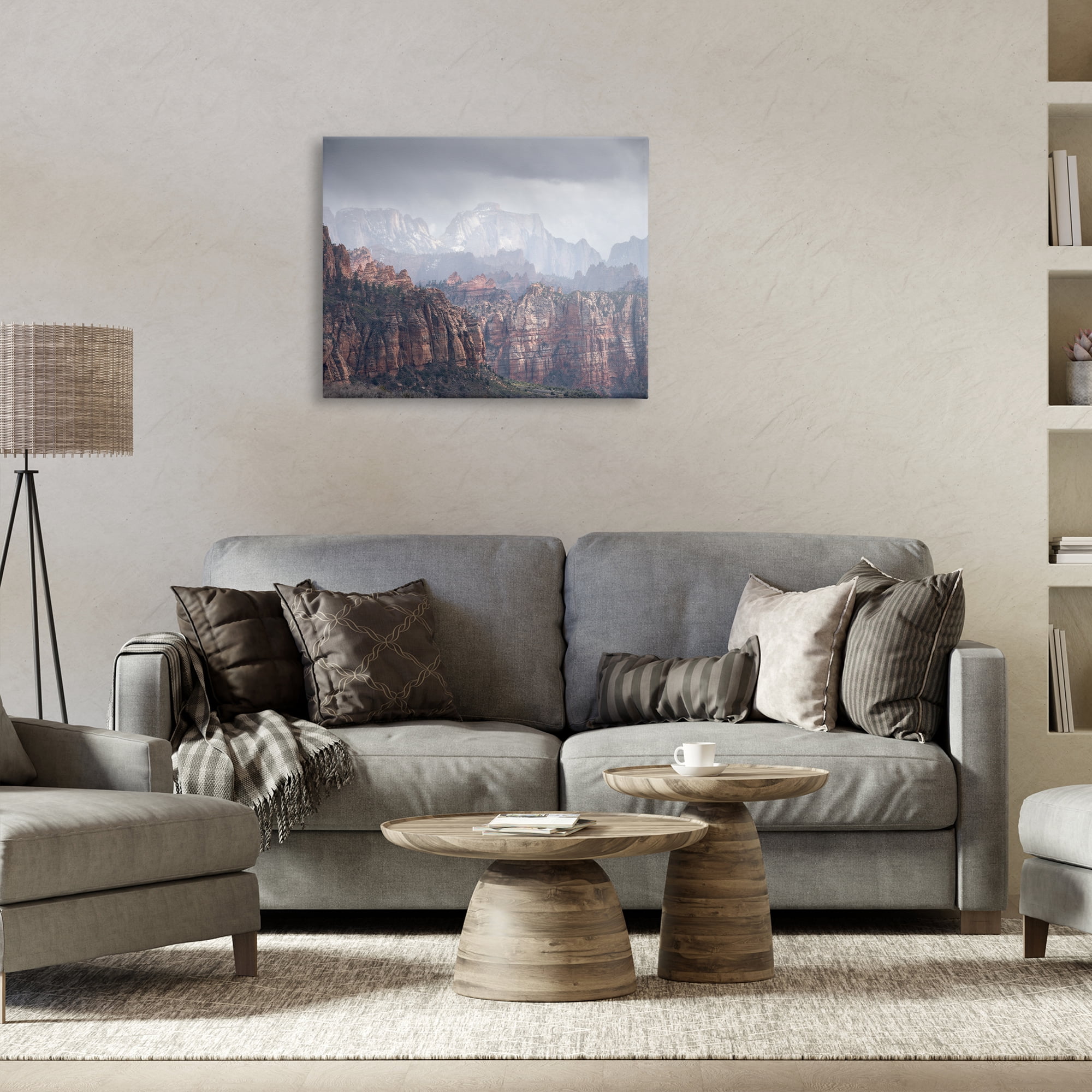 Stupell Industries Zion National Park Landscape Photography Gallery Wrapped Canvas Art Print Wall Art, 30 x 24