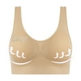 thumbnail image 4 of Seamless Sports Bra Sports Bras for Women Seamless Comfortable Yoga Bra with Removable Pads Wireless T-Shirt Bralette Khaki M, 4 of 6
