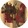 thumbnail image 1 of Ahgly Company Indoor Round Abstract Brown Contemporary Area Rugs, 7' Round, 1 of 4
