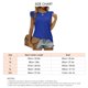 thumbnail image 1 of Blusa fruncida con mangas casquillo,Camiseta sin mangas con cuello redondo de verano Blusas casuales con mangas casquillo Blusas con mangas con volantes Respuesta rápida, 1 of 2