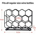 thumbnail image 2 of Countertop Wine Rack - 14 Bottle Freestanding Modern Gold Metal Small Wine Rack - Tabletop Wine Holder Stand for Cabinet, Pantry, Wine Bottle Storage, 2 of 8