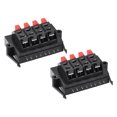 thumbnail image 1 of Unique Bargains Connecteur de Borne de Haut-Parleur à Ressort 8 Voies, Bande de Bornes de Câble Audio, Noir Rouge WP8-11, 2 Pcs, 1 of 3