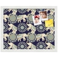 thumbnail image 2 of PinPix 19x15 Custom Cork Bulletin Board Bohemian Elephants Navy Poster Board Has a Fabric Style Canvas Finish, Framed in Bohemian Elephants Navy, by ArtToFrames (PinPix-1579), 2 of 5