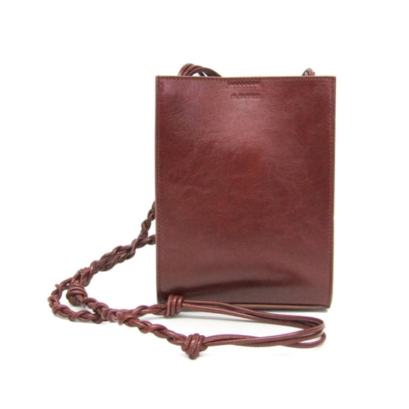 Pre-Owned Jil Sander TANGLE SM JSMU853173 Women,Men Leather Pouch,Shoulder Bag Brown