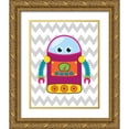 thumbnail image 1 of Robinson, Tamara 15x18 Gold Ornate Wood Framed with Double Matting Museum Art Print Titled - Robot Chevron VI, 1 of 4