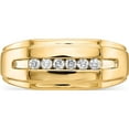 thumbnail image 4 of 14K Yellow Gold Diamond 6-Stone Mens Ring (Size 10) Made In India rm5793-025-ya, 4 of 5