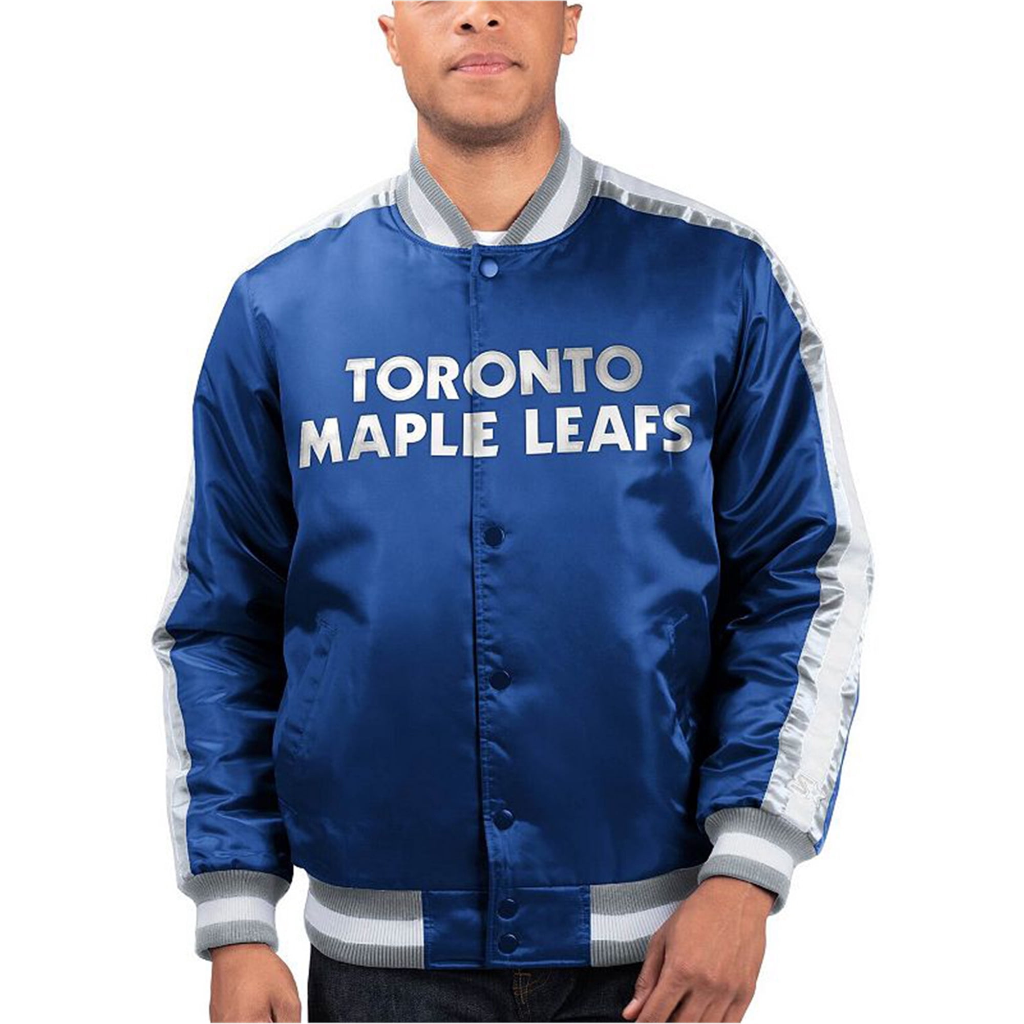 STARTER MAPLE LEAF スタジャン STARTER Mens Toronto Maple Leafs Varsity Jacket, Blue, XX-Large