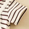 thumbnail image 4 of LYMAYTER Striped Short Sleeve Bodysuit for Baby Boys Girls Summer Soft Romper Toddler Infant Casual Jumpsuit, 4 of 7