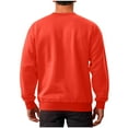 thumbnail image 6 of QUNYINEY Long Sleeve Men's Sweatshirts Solid Casual Orange Crew Neck Tops Workout Pullover Loose Drop Shoulder Sweatshirt, 6 of 7