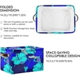thumbnail image 3 of Coolnut Bright Blue Flowers Large Square Storage Basket Bin with Handles 2PCS, Foldable Multi Functional Closet Storage Box Shelf Basket for Storing Toys, Books and Clothes Decor Gifts, 3 of 7