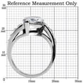 thumbnail image 2 of High polished (no plating) Stainless Steel Ring with AAA Grade CZ in Clear for Women Style TK008, 2 of 5