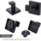 thumbnail image 4 of Gancho de pared cuadrado para albornoces, 2 unidades, abrigos, baño, cocina, garaje, acero inoxidable, negro mate, 4 of 5
