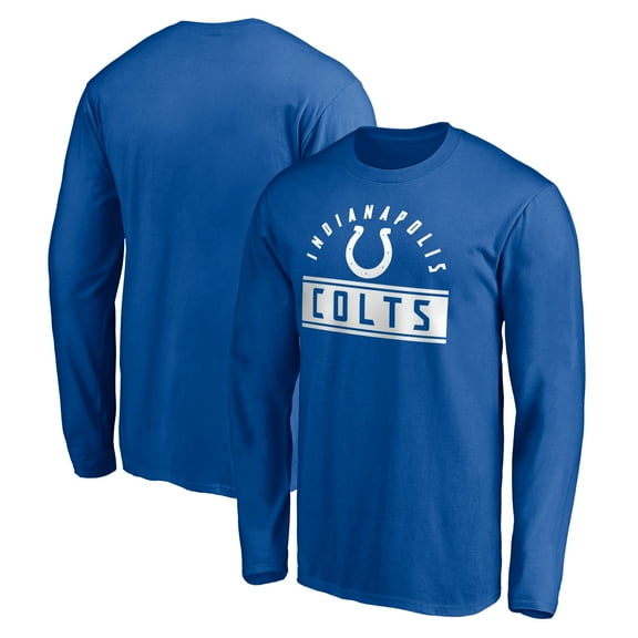 Men's Royal Indianapolis Colts Team Arch Knockout Long Sleeve T-Shirt