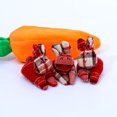 thumbnail image 4 of Monedero de zanahoria con tres conejos, regalo de conejito de Pascua, monedero de zanahoria, adorno divertido, 3 conejos en 3 colores y una zanahoria TUNC Sencillez, 4 of 5
