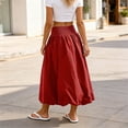 thumbnail image 6 of YSUEJPF Women's Bubble Midi Skirt Elastic Waist Puffy Hem Skirt Solid Casual Beach Skirts, 6 of 6
