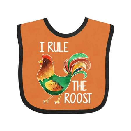 

Inktastic Farmer I Rule the Roost Rooster Gift Baby Boy or Baby Girl Bib