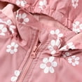 thumbnail image 6 of oqasdz Girls Coats Children Long Sleeve Floral Print Quilted Hooded Windproof Warm Outerwear Fall Winter Top Coat Outwear Size 3 Y-4 Y, 6 of 6