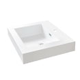 thumbnail image 2 of Ablitas 24 in. Rectangular White Composite Granite Stone Console Bathroom Sink, 2 of 6