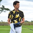 thumbnail image 3 of Sikiie Banana Print Men's Short-sleeved POLO Shirts, Button-down Shirts and T-shirts are Suitable for Vacation, Leisure and Business-Small, 3 of 6