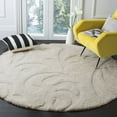 thumbnail image 3 of SAFAVIEH Florida Lavonne Floral Plush Shag Area Rug, Cream, 6'7" x 6'7" Round, 3 of 8