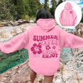 thumbnail image 2 of Pink Graphic Hoodie For Women 2024 Cute Preppy Sweatshirt Long Sleeve Drawstring Pullover Tops With Pockets, 2 of 5