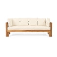 thumbnail image 2 of Convertible patio sofa daybed made of acacia wood with water-resistant cushions for a charming backyard space, 2 of 6