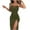 Army Green, variant on Lmnyox Sleeveless Cocktail Dress for Women Summer Wide Strap Long Dress Fashion Bodycon Party Club Dress