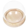 thumbnail image 3 of Shisuyan Clear Glass Display Case with Wooden Base Clear Glass Dome Crafts Display Covering, 3 of 9