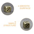 thumbnail image 2 of Miangastore Golden Brass Dice Set for Game Using with Solid Rounded Corners Vintage Retro Look 6pcs, 2 of 9