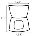 thumbnail image 2 of Juego de fondue Tebery con 4 tenedores de colores, olla de porcelana premium con forma de vela de té para fundir queso, chocolate y tapas - Blanco, 2 of 5
