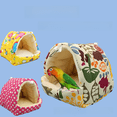 thumbnail image 3 of Nido de loro Nido de pájaro Hamaca cálida de piel de tigre Suministros de calefacción de invierno Nido de pájaro de algodón acolchado de terciopelo de invierno, 3 of 6