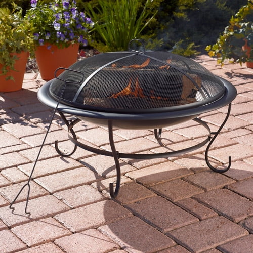 Mainstays Black Steel Fire Pit, Mainstays Fire Pit