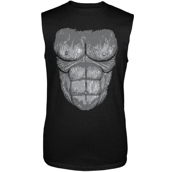 Gorilla Suit Costume Black Adult Sleeveless Shirt