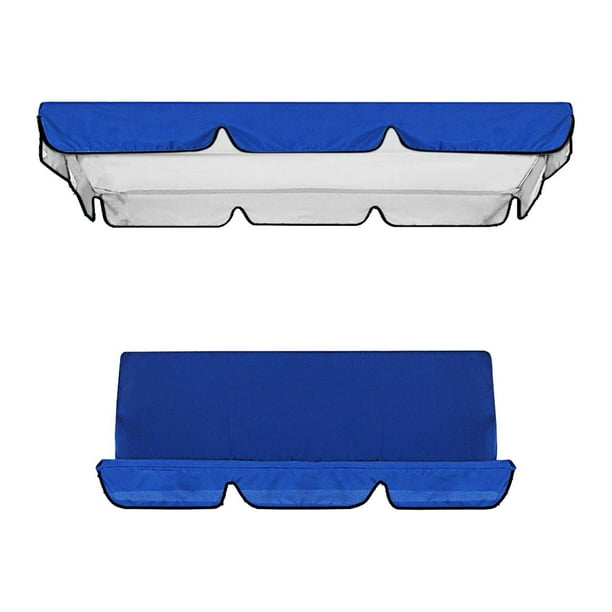 Kit de cubierta para toldo de silla columpio de jardín Accesorios de protección solar Fácil de instalar Azul