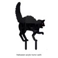 thumbnail image 2 of Señales de jardín de Halloween Yuarrent Atmósfera aterradora negra con silueta de gato acrílico 18*2*30cm, 2 of 6