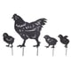 thumbnail image 2 of Silueta de gallina Jadeshay 4 piezas metal pollo negro alta capacidad, 2 of 12