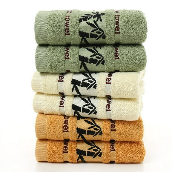PALIFEUR Hand Towels for Bathroom 29.5x13.8", Highly Absorbent Bath Towels Bamboo Print Soft Towels Quick-Drying Wash Cloths, Face Towels for Bathroom, Shower, Body(Green)