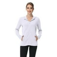 thumbnail image 5 of WTOBBY Women's Lightweight UPF 50+ Hooded Sun Protection Jacket - Long Sleeve Cooling Ice Silk Shirt with Zipper & Pockets for Hiking and Summer Outdoor ,White S, 5 of 5